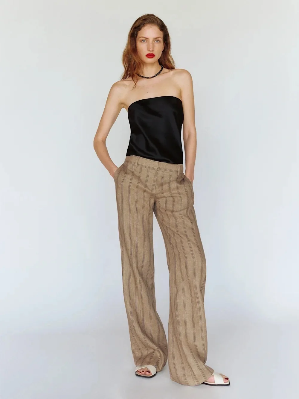 Reformation Gisele low rise linen pant